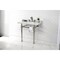 Kingston Brass 36 Carrara Marble Console Sink with Stainless Steel Legs, Marble WhitePolished Nickel LMS36MOQ6 - alternate 5